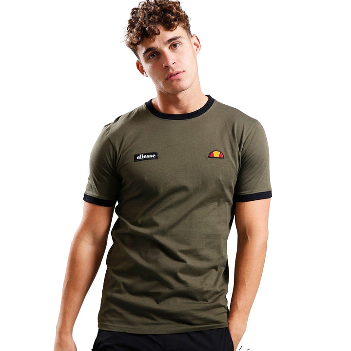 Ellesse Ferdorini T-Shirt Khaki-SPIRALSEVEN DESIGNER MENSWEAR UK