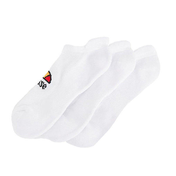 Ellesse Rebi Three Pack Trainer Liner Socks White-One size-SPIRALSEVEN DESIGNER MENSWEAR UK