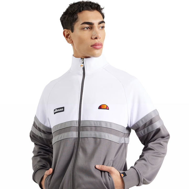 Ellesse Rimini Track Top Jacket Grey-SPIRALSEVEN DESIGNER MENSWEAR UK