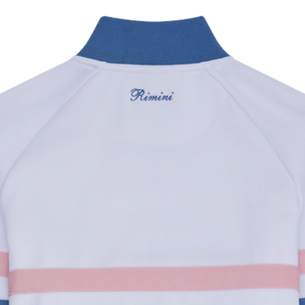 Ellesse Rimini Track Top Jacket - White/Blue/Light Pink-SPIRALSEVEN DESIGNER MENSWEAR UK