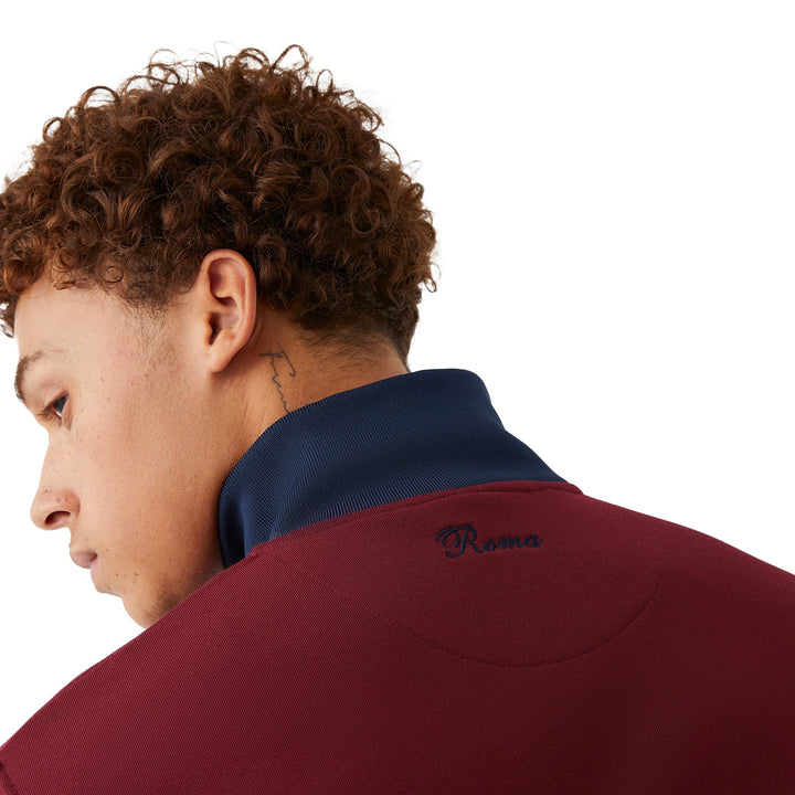 Ellesse Roma Track Top Jacket Burgundy-SPIRALSEVEN DESIGNER MENSWEAR UK