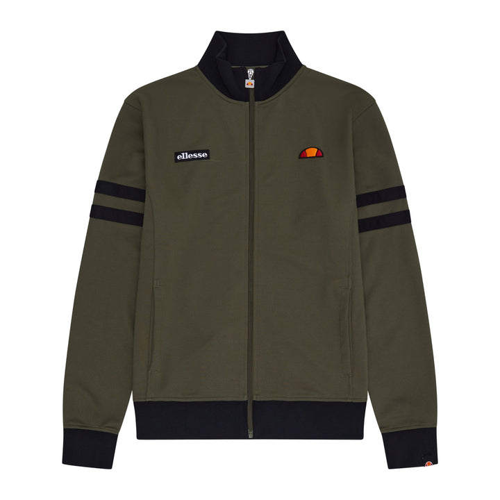 Ellesse Roma Track Top Jacket Khaki-SPIRALSEVEN DESIGNER MENSWEAR UK