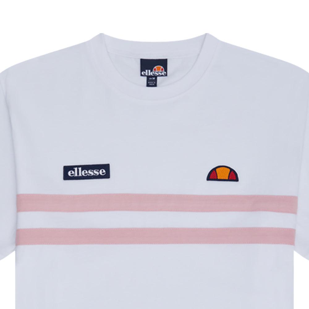 Ellesse Venire T-Shirt - White/Light Pink-SPIRALSEVEN DESIGNER MENSWEAR UK