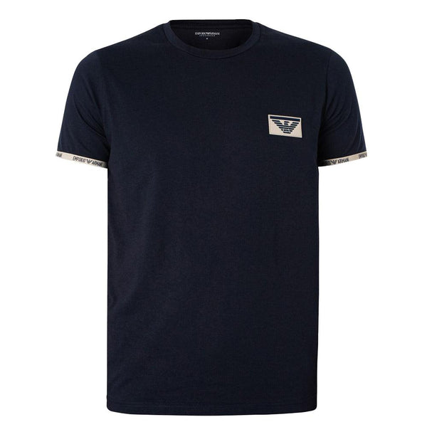 Emporio Armani Lounge Eagle Patch T-Shirt - Navy-SPIRALSEVEN DESIGNER MENSWEAR UK