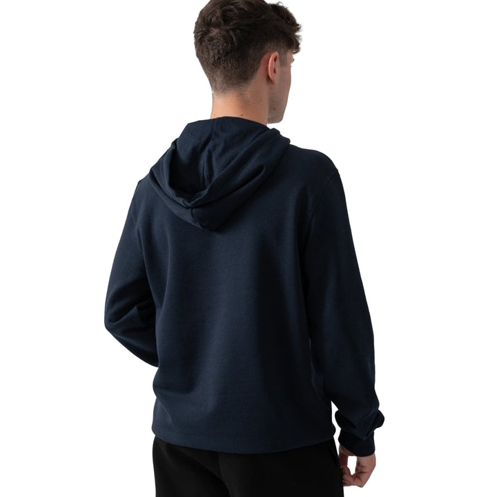 Emporio Armani Lounge Hooded Sweatshirt Navy-SPIRALSEVEN DESIGNER MENSWEAR UK