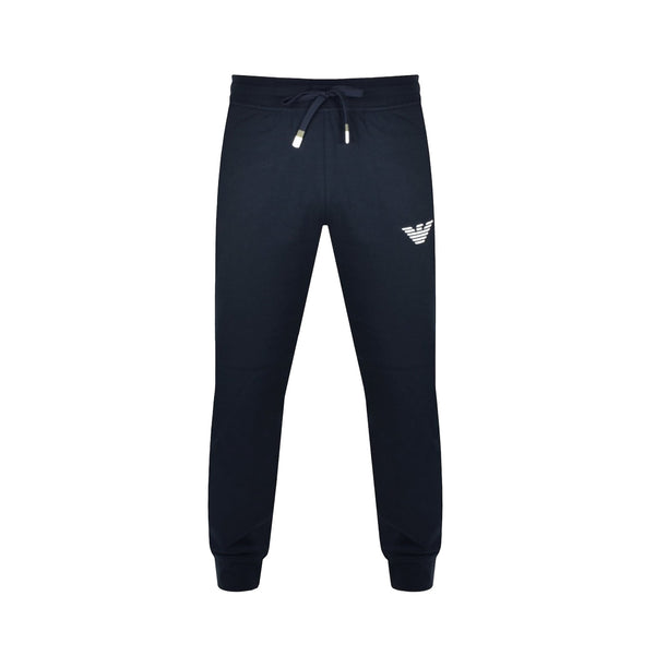 Emporio Armani Lounge Logo Joggers Navy-SPIRALSEVEN DESIGNER MENSWEAR UK