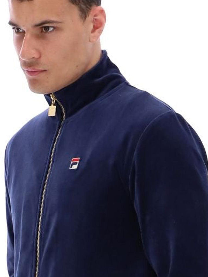 Fila Marc Velour Track Top Jacket - Fila Navy-SPIRALSEVEN DESIGNER MENSWEAR UK