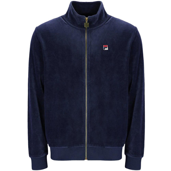 Fila Marc Velour Track Top Jacket - Fila Navy-SPIRALSEVEN DESIGNER MENSWEAR UK