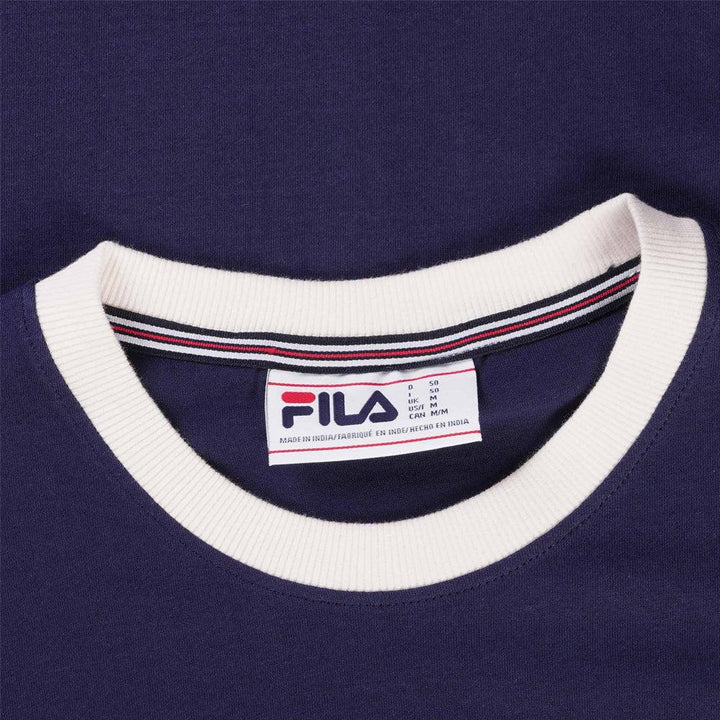 Fila Marconi T-Shirt Fila Navy/Gardenia-SPIRALSEVEN DESIGNER MENSWEAR UK