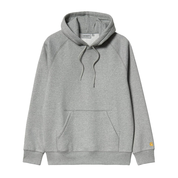 Carhartt WIP Hooded Chase Sweatshirt Grey Heather/Gold