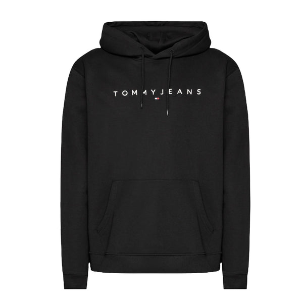 Tommy Jeans Logo Embroidery Hoodie Black