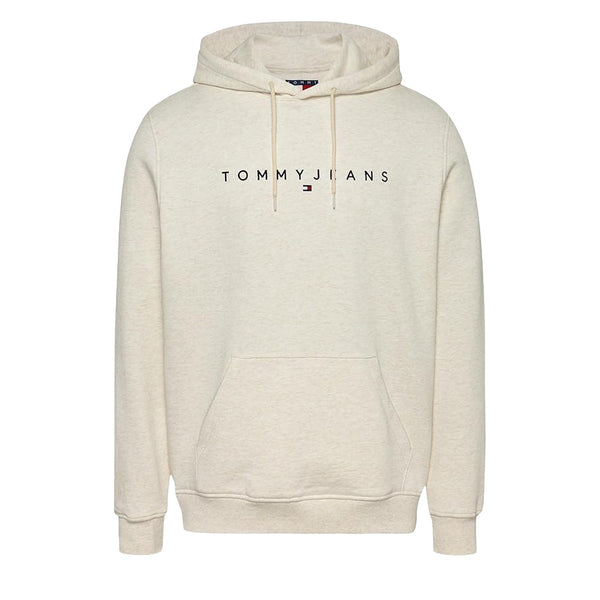 Tommy Jeans Linear Logo Hoodie Oat Marl Heather