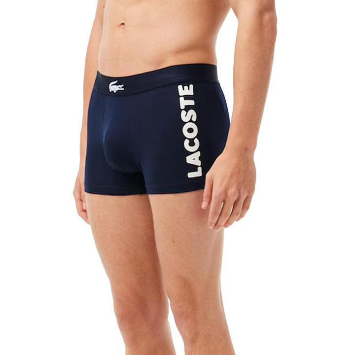 Lacoste 3 Pack Print Trunks Navy/Grey/Blue-SPIRALSEVEN DESIGNER MENSWEAR UK