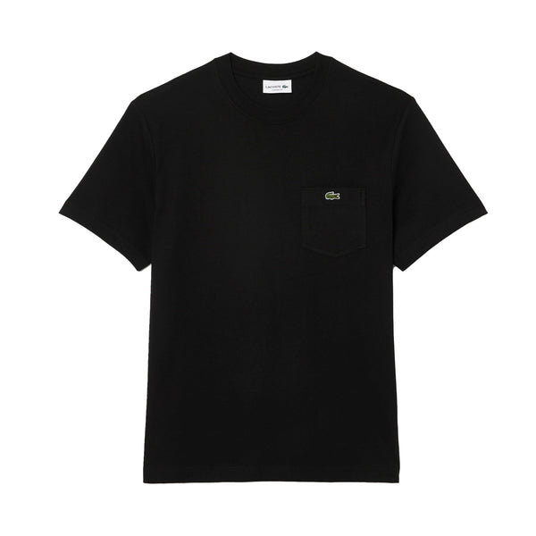 Lacoste Chest Pocket Cotton T-Shirt Black-SPIRALSEVEN DESIGNER MENSWEAR UK