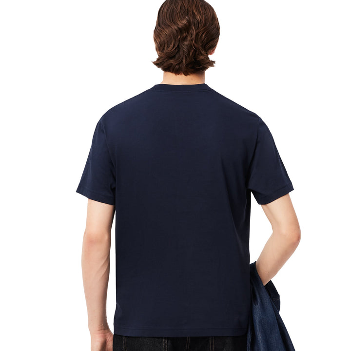 Lacoste Chest Pocket Cotton T-Shirt Midnight Blue-SPIRALSEVEN DESIGNER MENSWEAR UK