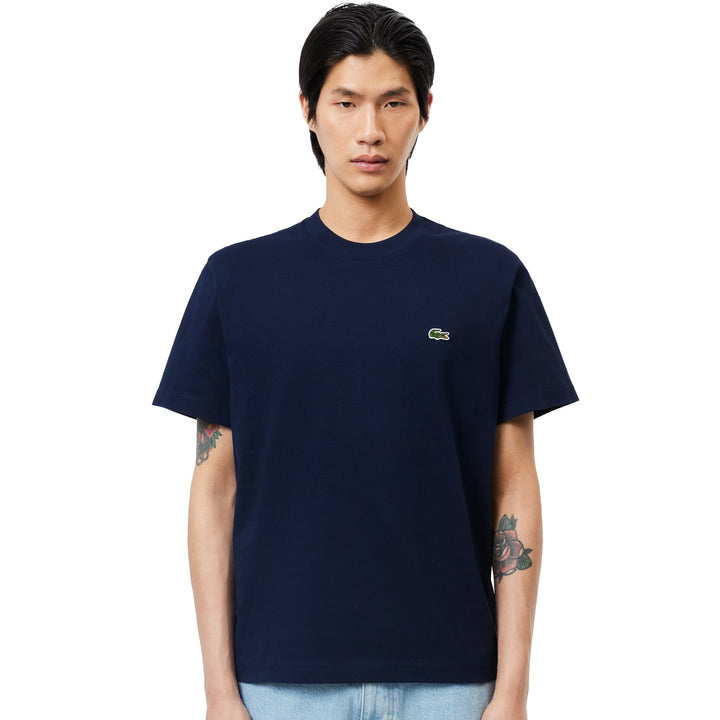 Lacoste Classic Fit Cotton T-Shirt Midnight Blue-SPIRALSEVEN DESIGNER MENSWEAR UK