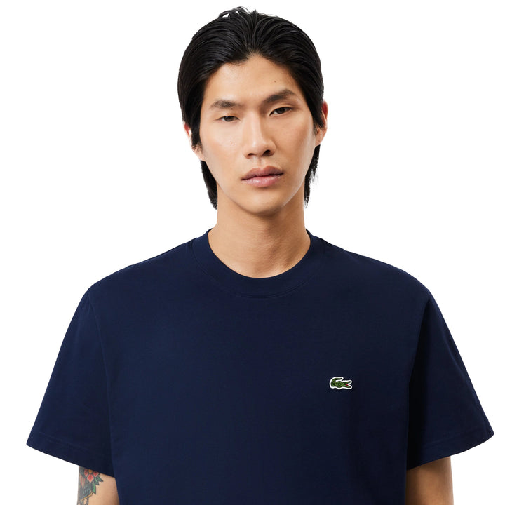 Lacoste Classic Fit Cotton T-Shirt Midnight Blue-SPIRALSEVEN DESIGNER MENSWEAR UK