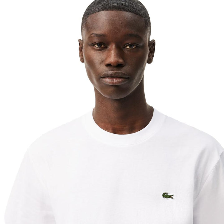 Lacoste Classic Fit Cotton T-Shirt White-M-SPIRALSEVEN DESIGNER MENSWEAR UK