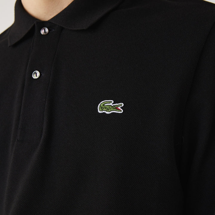 Lacoste Classic Fit Long Sleeve Polo Shirt Black-SPIRALSEVEN DESIGNER MENSWEAR UK