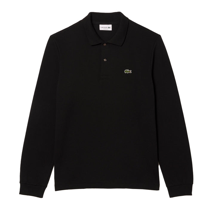 Lacoste Classic Fit Long Sleeve Polo Shirt Black-SPIRALSEVEN DESIGNER MENSWEAR UK