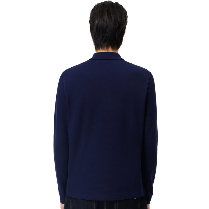 Lacoste Classic Fit Long Sleeve Polo Shirt Midnight Blue-SPIRALSEVEN DESIGNER MENSWEAR UK