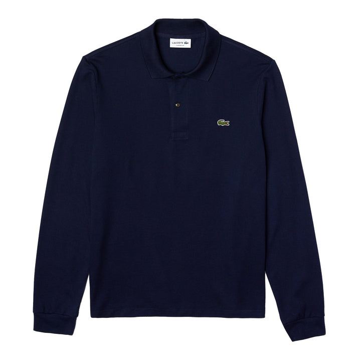 Lacoste Classic Fit Long Sleeve Polo Shirt Midnight Blue-SPIRALSEVEN DESIGNER MENSWEAR UK