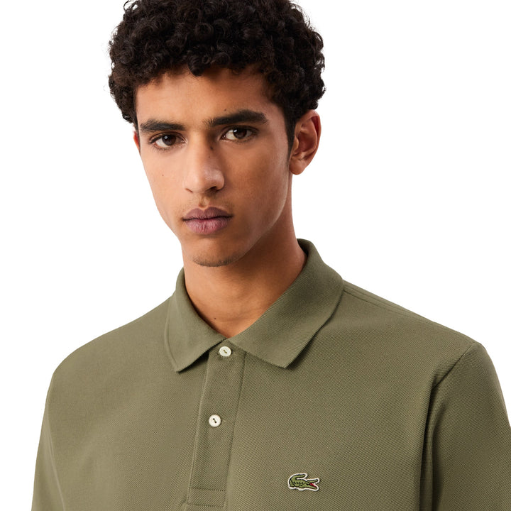 Lacoste Classic Fit Polo Shirt Khaki Green-SPIRALSEVEN DESIGNER MENSWEAR UK