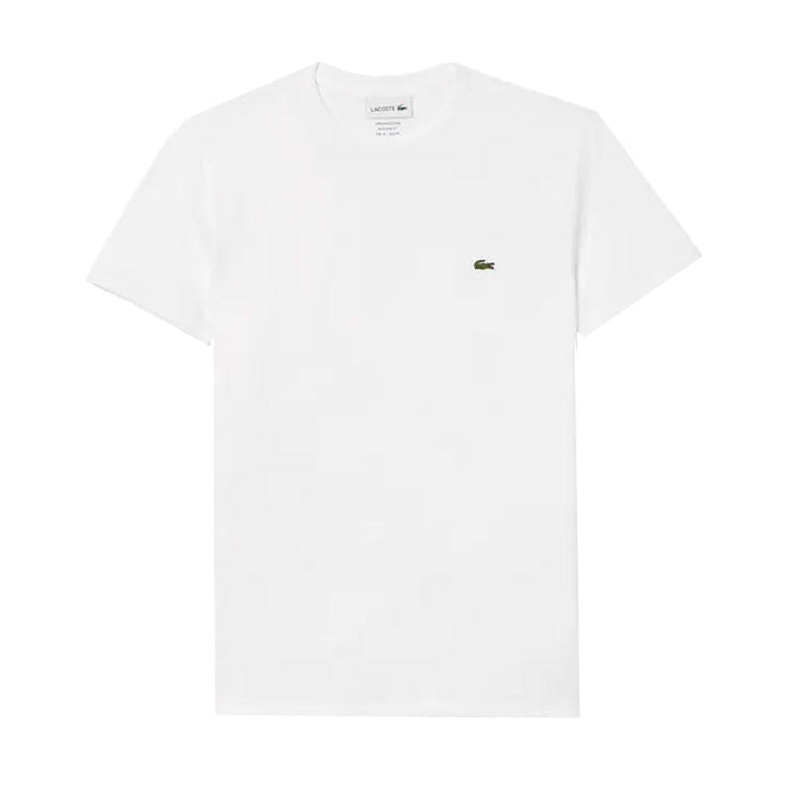 Lacoste Cotton Pima Crew Neck T-Shirt White-SPIRALSEVEN DESIGNER MENSWEAR UK