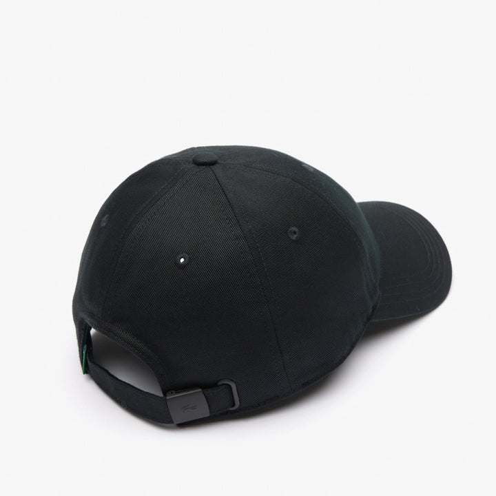 Lacoste Cotton Twill Baseball Cap Black-One Size-SPIRALSEVEN DESIGNER MENSWEAR UK