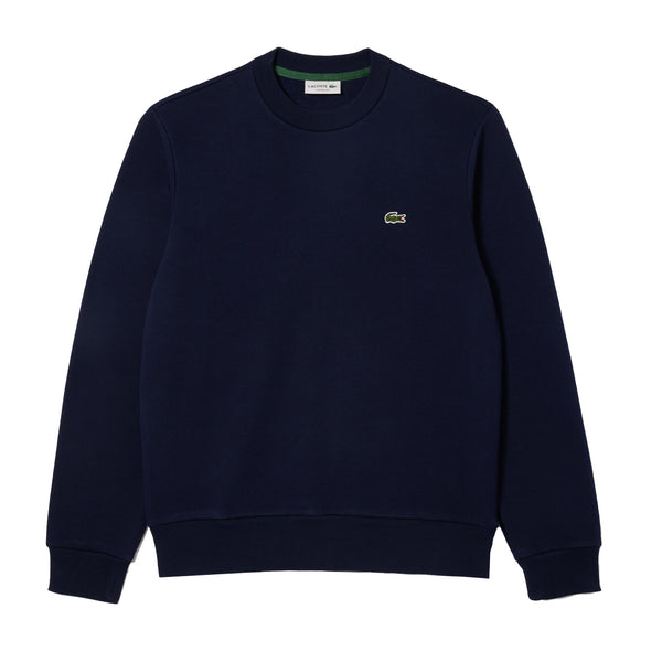 Lacoste Fleece Crew Sweatshirt Midnight Blue-SPIRALSEVEN DESIGNER MENSWEAR UK