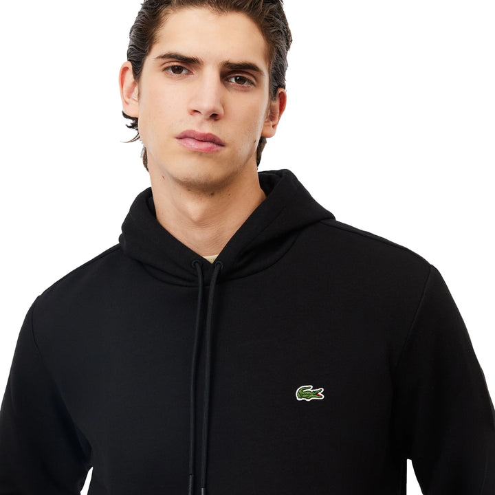 Lacoste Fleece Hoodie Black-L-SPIRALSEVEN DESIGNER MENSWEAR UK