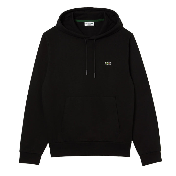 Lacoste Fleece Hoodie Black-L-SPIRALSEVEN DESIGNER MENSWEAR UK