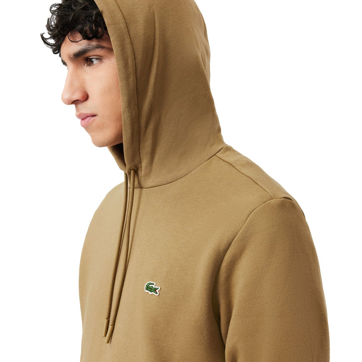 Lacoste Fleece Hoodie Brown-SPIRALSEVEN DESIGNER MENSWEAR UK