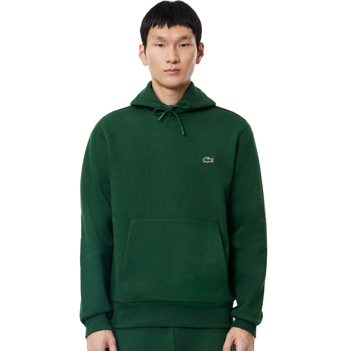 Lacoste Fleece Hoodie Pine Green-SPIRALSEVEN DESIGNER MENSWEAR UK