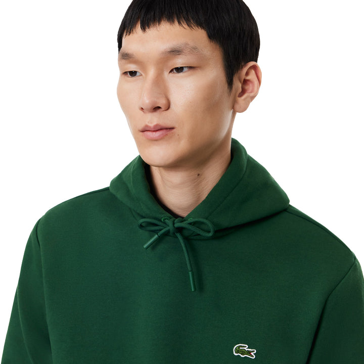 Lacoste Fleece Hoodie Pine Green-SPIRALSEVEN DESIGNER MENSWEAR UK