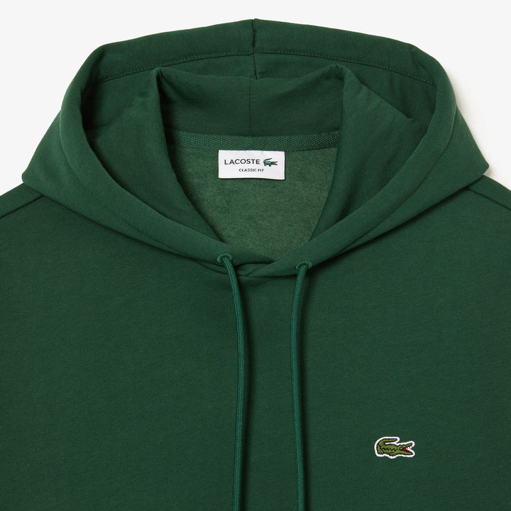 Lacoste Fleece Hoodie Pine Green-SPIRALSEVEN DESIGNER MENSWEAR UK