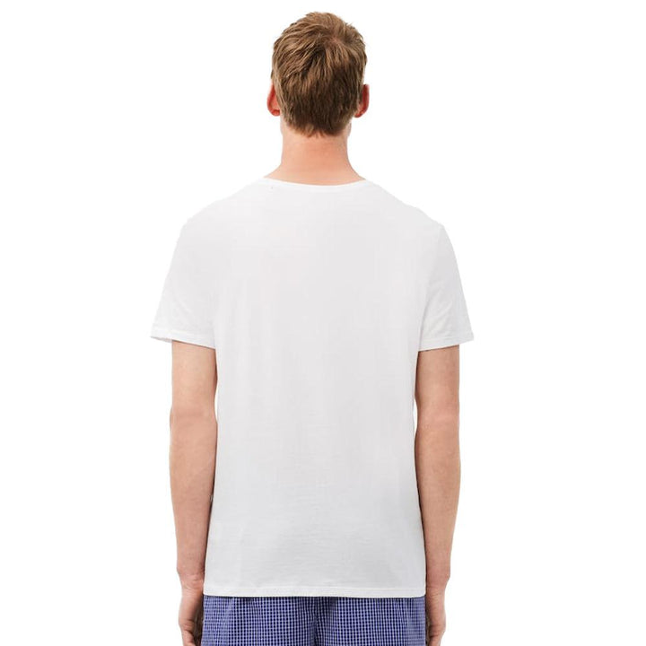 Lacoste Lounge 3 Pack Plain Stretch Cotton T-Shirts White/Grey/Black-SPIRALSEVEN DESIGNER MENSWEAR UK