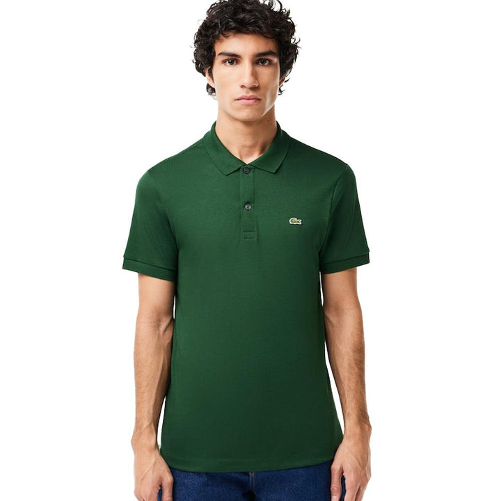 Lacoste Regular Fit Cotton Pima Polo Shirt Pine Green-SPIRALSEVEN DESIGNER MENSWEAR UK