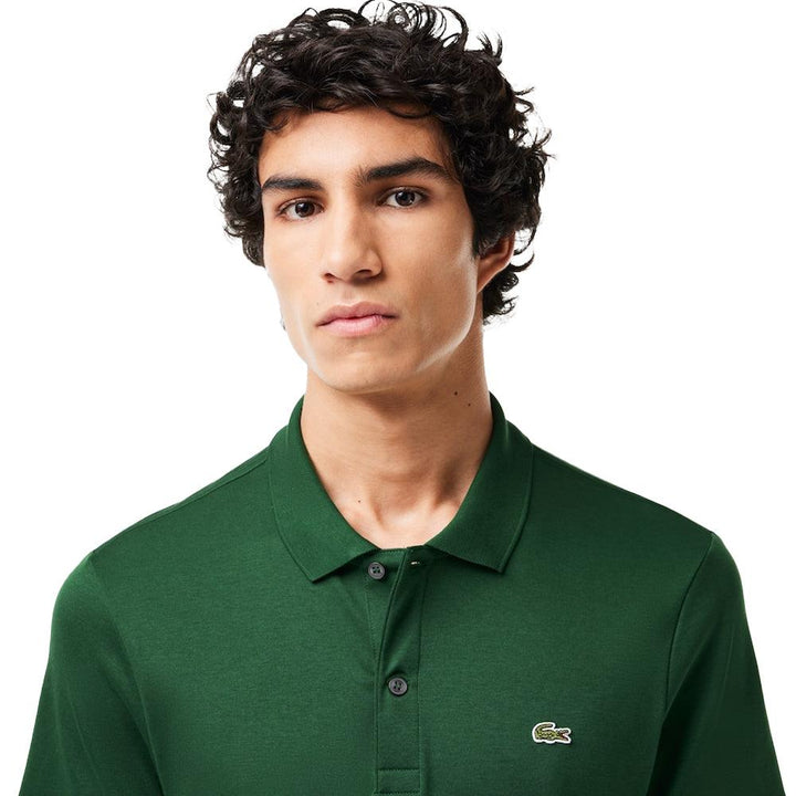 Lacoste Regular Fit Cotton Pima Polo Shirt Pine Green-SPIRALSEVEN DESIGNER MENSWEAR UK