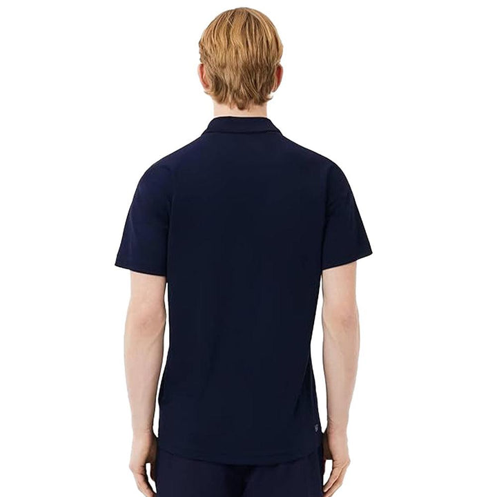 Lacoste Sport Ultra Dry Anti-UV Piqué Golf Polo Shirt Navy Blue-SPIRALSEVEN DESIGNER MENSWEAR UK