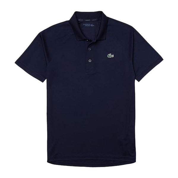 Lacoste Sport Ultra Dry Anti-UV Piqué Golf Polo Shirt Navy Blue-SPIRALSEVEN DESIGNER MENSWEAR UK