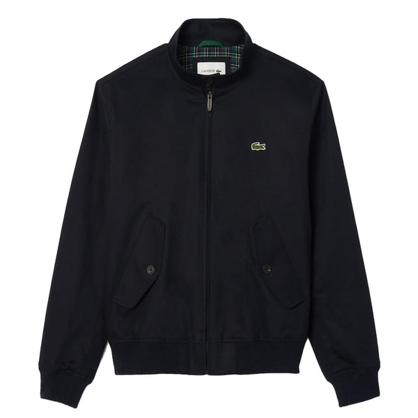 Lacoste Waterproof Twill Harrington Jacket Navy Blue-SPIRALSEVEN DESIGNER MENSWEAR UK