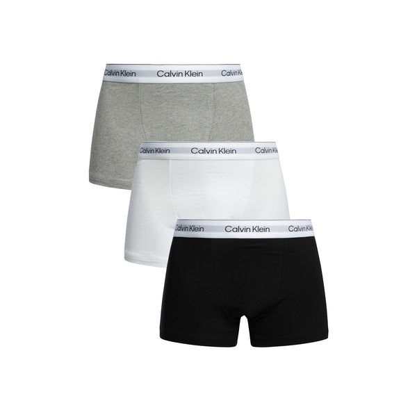 Calvin Klein Icon Cotton Stretch 3 Pack Relaxed Dart Trunks Black/White/Grey Heather