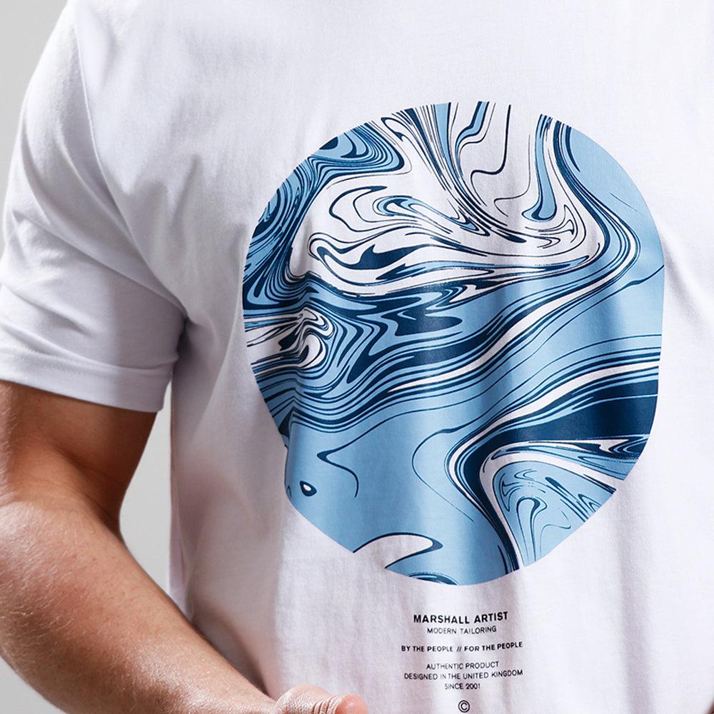 Marshall Artist AKWA Graphic T-Shirt - White-SPIRALSEVEN DESIGNER MENSWEAR UK