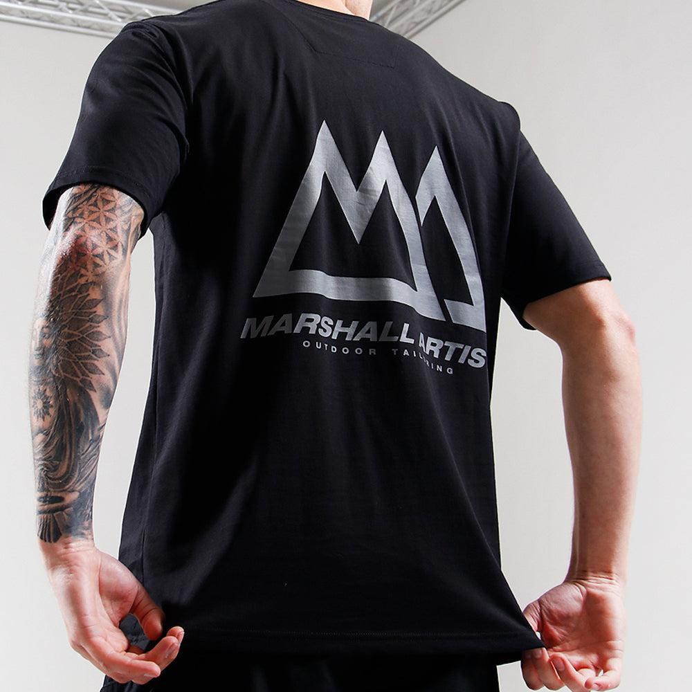 Marshall Artist Mountain Tailoring T-Shirt Black-SPIRALSEVEN DESIGNER MENSWEAR UK