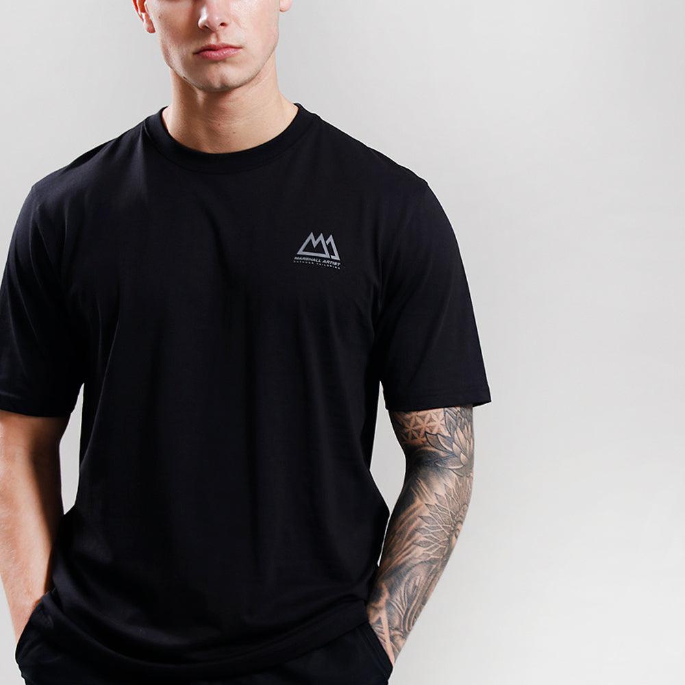 Marshall Artist Mountain Tailoring T-Shirt Black-SPIRALSEVEN DESIGNER MENSWEAR UK