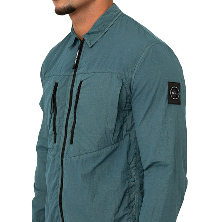 Marshall Artist Nova Overshirt Atlantic Green-SPIRALSEVEN DESIGNER MENSWEAR UK