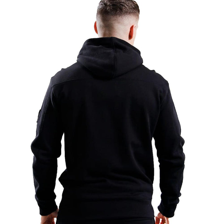 Marshall Artist Siren Fleece OTH Hoodie Black-SPIRALSEVEN DESIGNER MENSWEAR UK