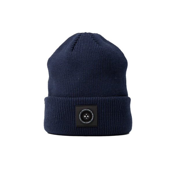 Marshall Artist Siren Knitted Beanie Hat Navy-One size-SPIRALSEVEN DESIGNER MENSWEAR UK