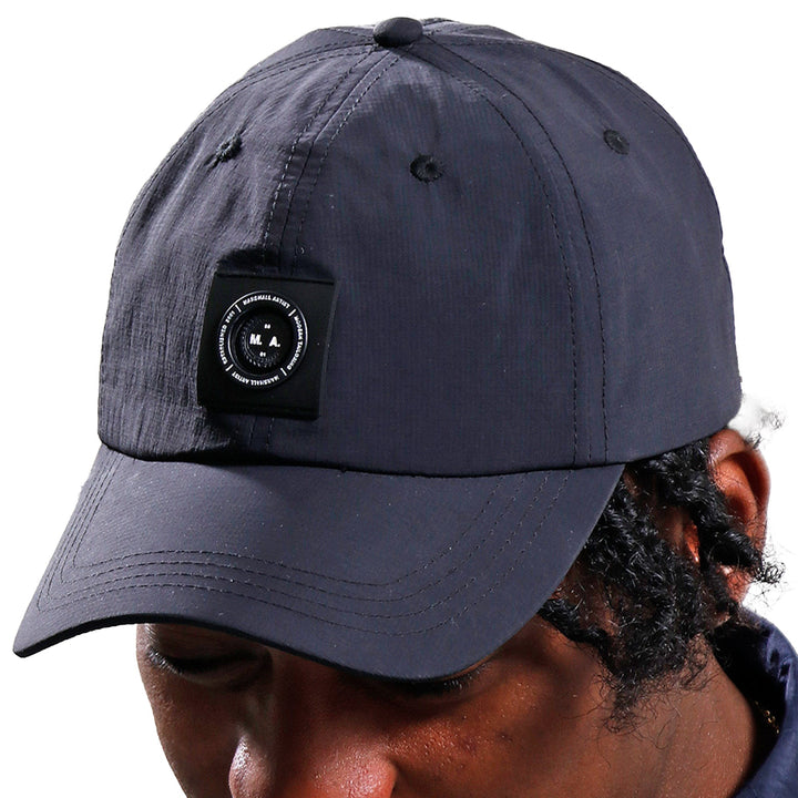 Marshall Artist Siren Nylon Ripstop Baseball Cap Navy-One size-SPIRALSEVEN DESIGNER MENSWEAR UK